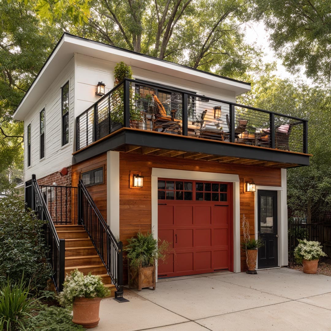 Garage-top deck installation in Chicago