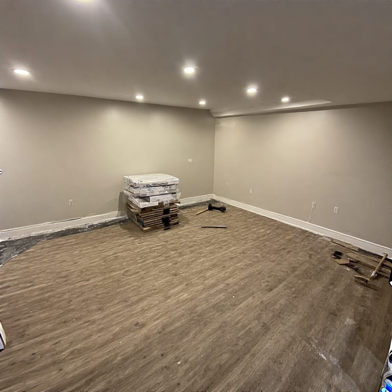 Basement flooring installation