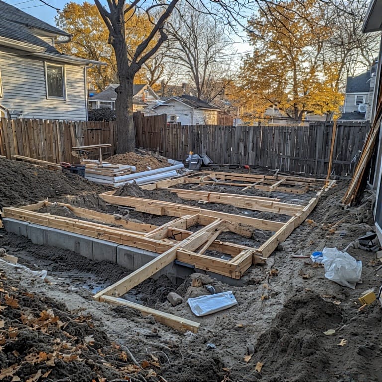 Porch framing and foundations in Chicago